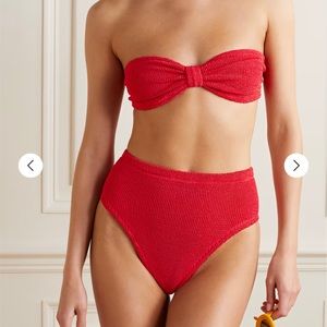 Hunza G Ruby crinkle bandeau bikini